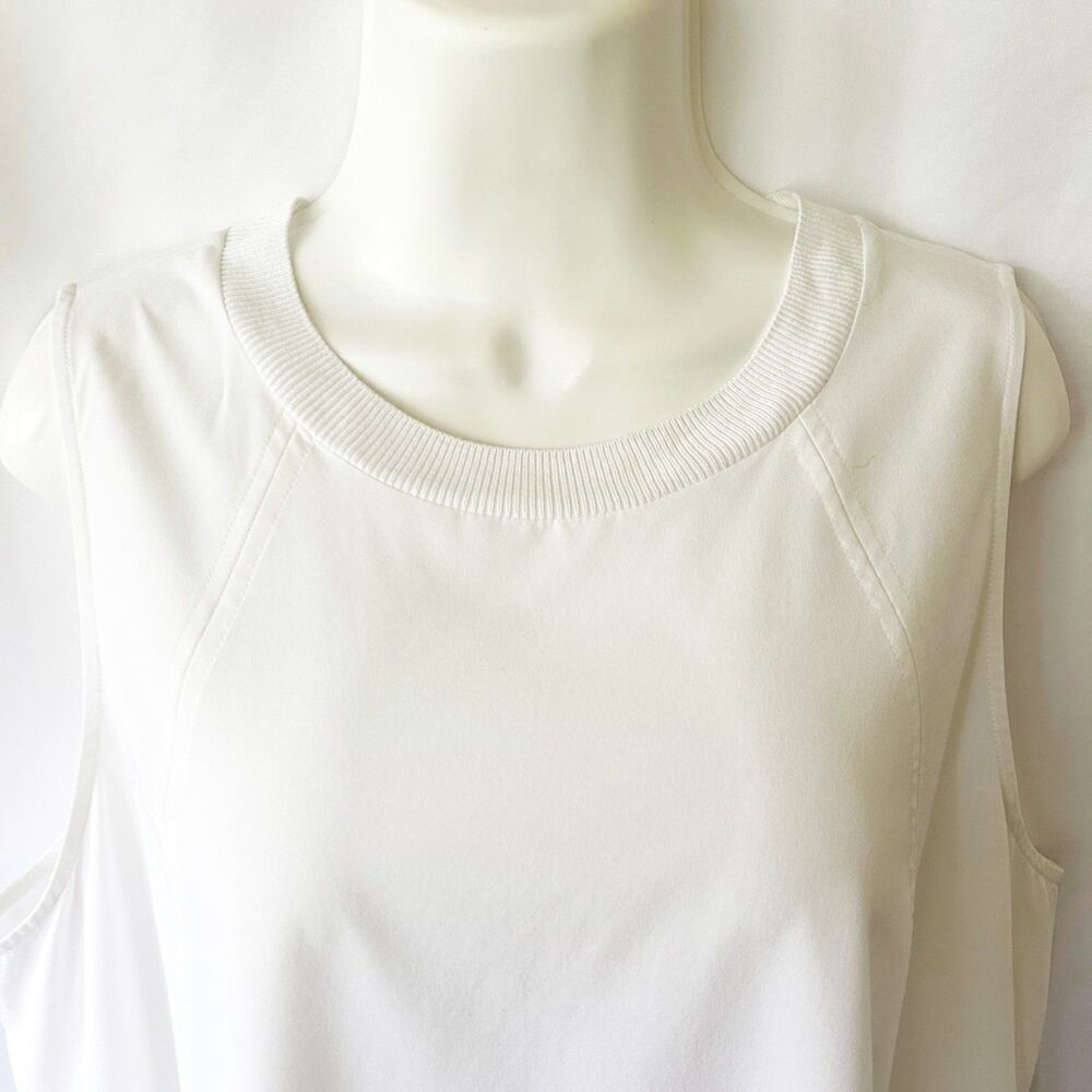 Athleta Zephyr Athletic Tank (1X) in Bright White Plus Size Athleisure Gym Yoga - Picture 5 of 13